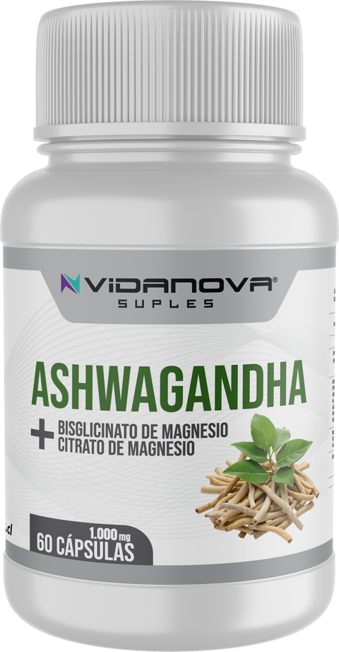 Ashwagandha + Magnesio - 60 cápsulas