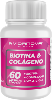 BIOTINA + COLÁGENO 1000MG 60CAPS