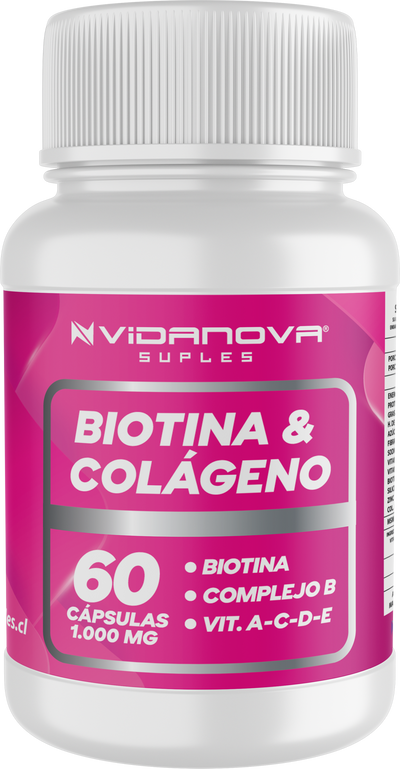 Biotina + Colágeno - 60 cápsulas
