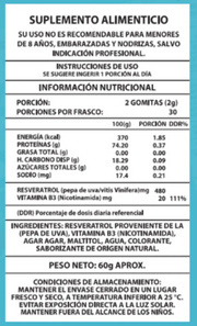 60 GOMITAS NAD+RESVERATROL 1000mg