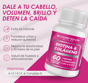 BIOTINA + COLÁGENO 1000MG 60CAPS