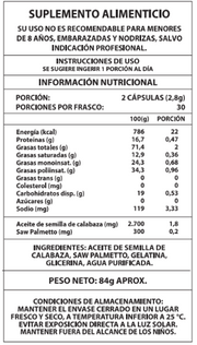 ACEITE DE SEMILLA DE CALABAZA 60CAPS