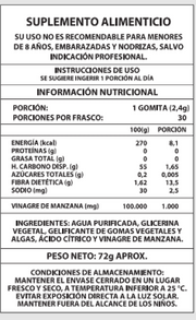 GOMITAS VINAGRE DE MANZANA 1000MG
