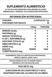 ZEOLITA 1000MG 60CAPS