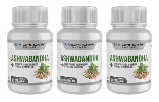 PACK X3 Ashwagandha + Magnesio 1000mg
