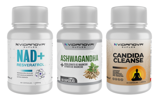 TRIPACK NAD/ASHWAGANDHA/CANDIDA