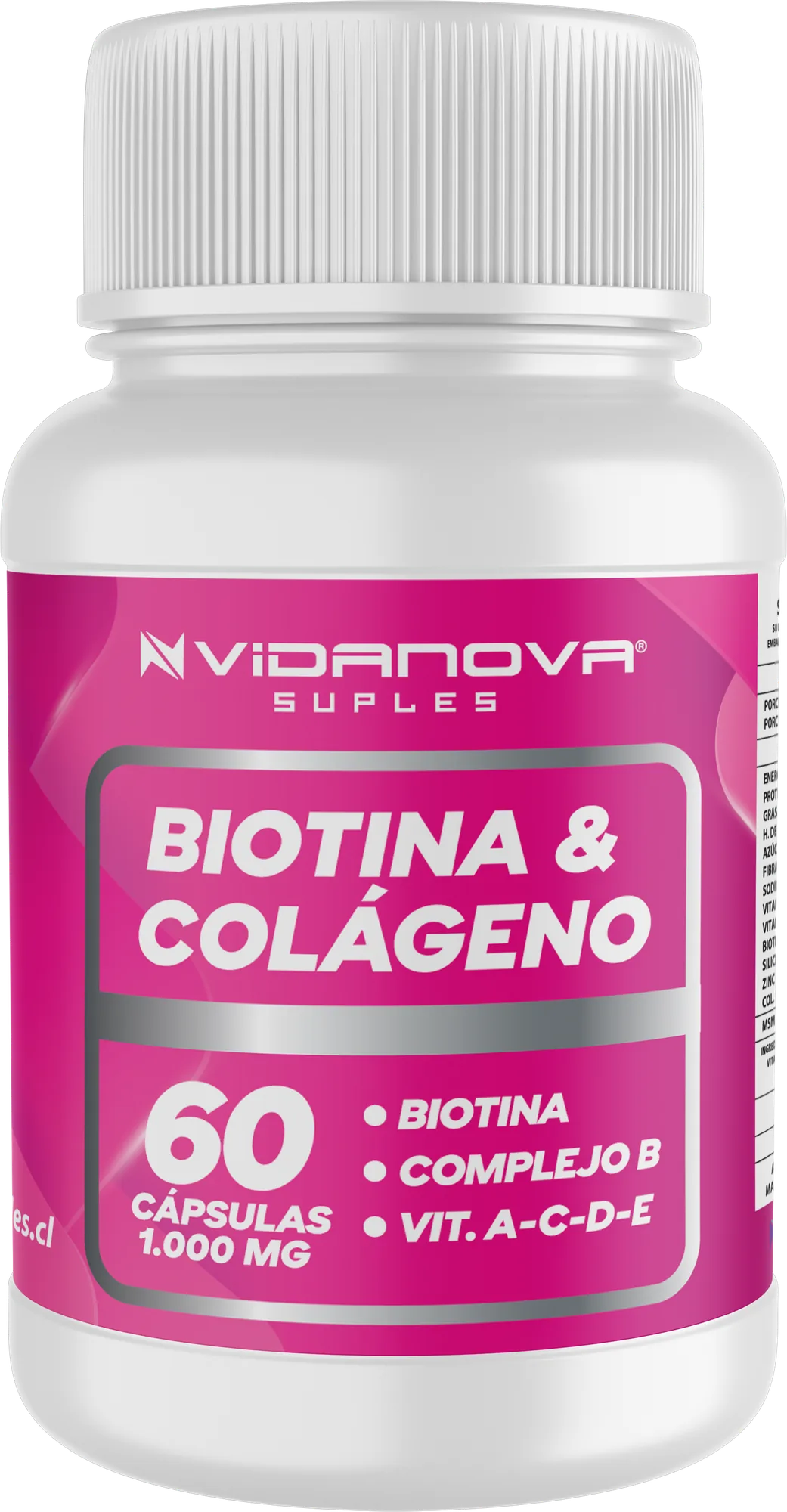 Biotina + Colágeno - 60 cápsulas