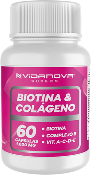 Biotina + Colágeno - 60 cápsulas